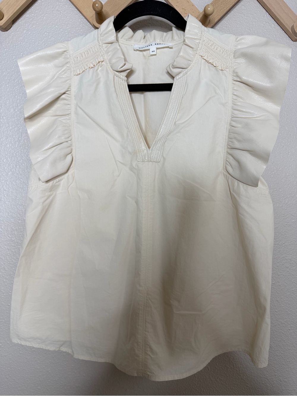 Melissa Nepton Venora Top In Cream Sz. S View 2